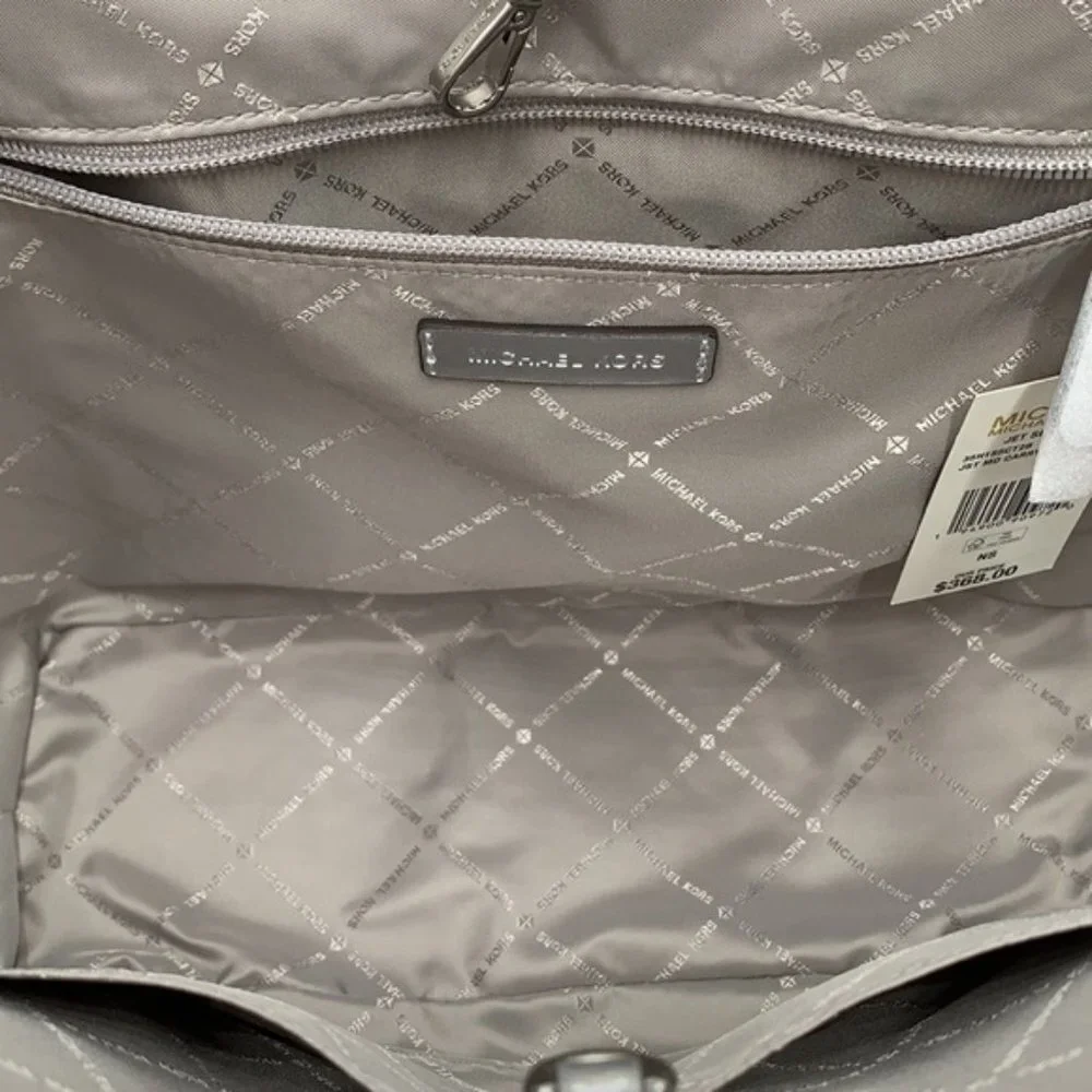 Michael Kors Signature Jet Set Girls Medium Carryall Tote Bright White Multi